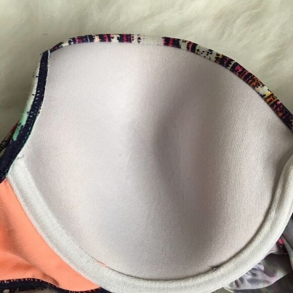 Ninety Six Degrees Tribal Print Push Up Bikini Top Medium Padded Adjustable Swim - Picture 9 of 10